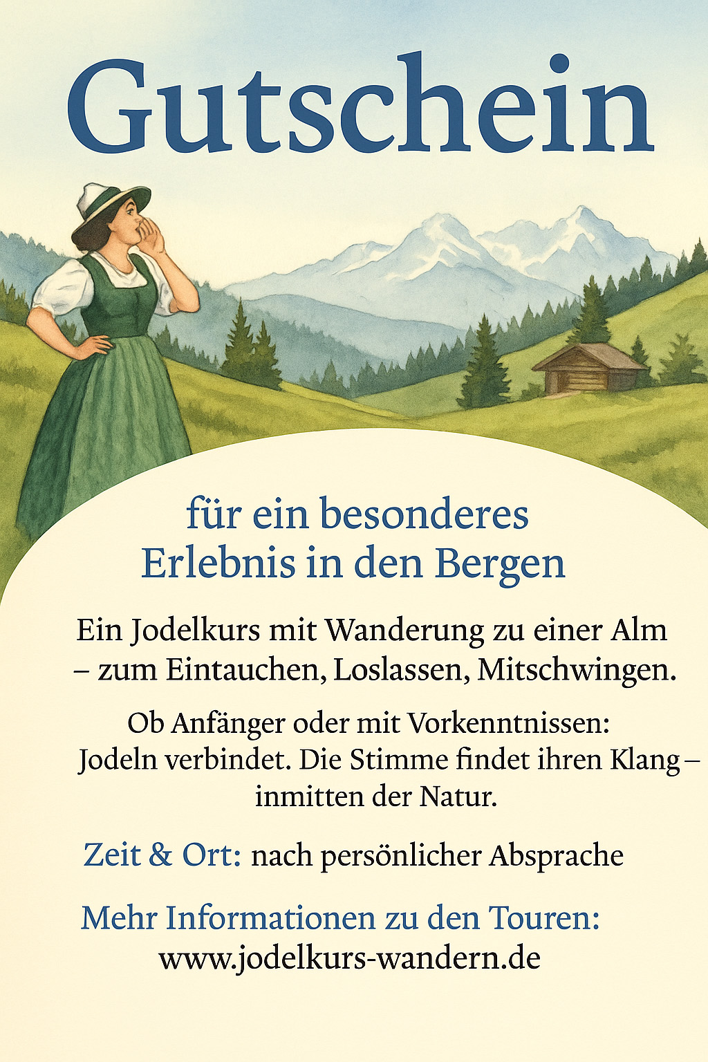 Gutschein für ein Jodelerlebnis